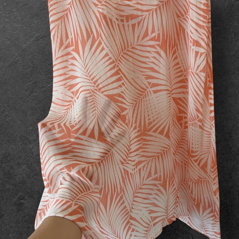For Love and Lemons Desert Palm Peach Patterned Sheer Midi Skirt Size M - Picture 5 of 12